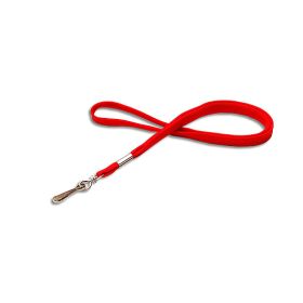 Lanyard flach 12 mm Swivel-Hook Rot
