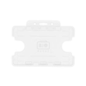 BioBadge Dual-Sided Holders Landscape - Pack of 100 / weiß