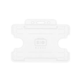BioBadge Open Faced Holders Landscape - Pack of 100 / weiß