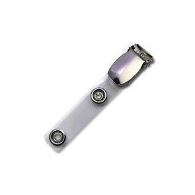 Kartenclip Vinyl klar Metallknopf