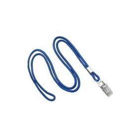 Lanyard rund Bull-Dog-Clip Royal Blue