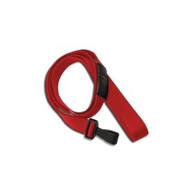 Lanyard flach 10 mm Kunststoffhaken Break-Away Rot