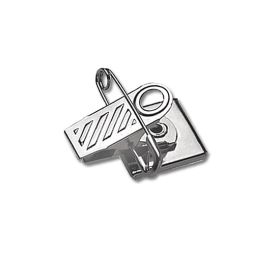 Alligatorclip selbstklebend mit Anstecknadel drehbar