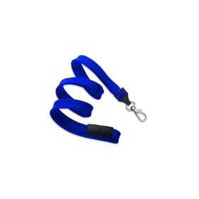 Lanyard flach 10 mm Karabinerhaken Break-Away / Royal blau 
