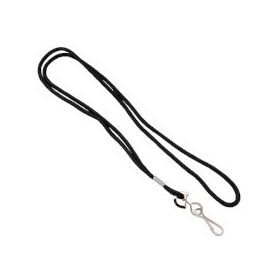 Lanyard rund Swivel Hook-Simplex Schwarz