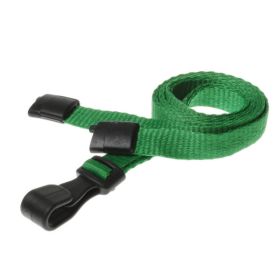 10mm rPET Lanyards With Plastic J-Clip - hellgrün