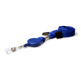 16mm rPET Flexiweave Lanyards Card Reel - blau
