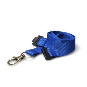 20mm Lanyards with Metal Trigger Clip - blau