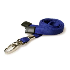 10mm  rPET Lanyards w Metal Lobster Clip - Navy blau