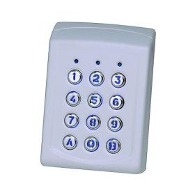 XPR SA/AP Tastaturleser - 2 Relais-99 Codes-Metalltastatur  - ABS Mattweiß