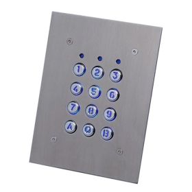 XPR SA/UP Tastaturleser - 4 Relais - 99 Codes - Metalltastatur - Edelstahl