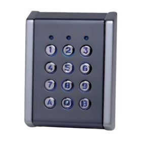 XPR SA/AP Tastaturleser - 2 Relais - 99 Codes - Polycarbonattastatur - Aluminium Grau/Chrom