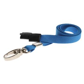 10mm  rPET Lanyards w Metal Lobster Clip - hellblau
