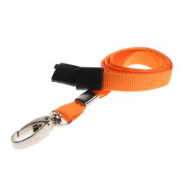 10mm  rPET Lanyards w Metal Lobster Clip - orange