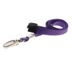 10mm  rPET Lanyards w Metal Lobster Clip - lila