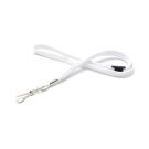 Lanyard flach 12 mm Swivel-Hook Break-Away Weiß