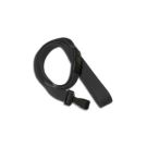 Lanyard flach 10 mm Kunststoffhaken Break-Away Schwarz