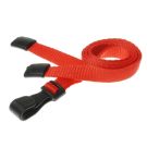 10mm rPET Lanyards With Plastic J-Clip - rot