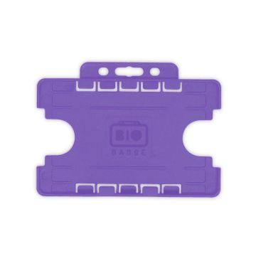 BioBadge Dual-Sided Holders Landscape - Pack of 100 / lila