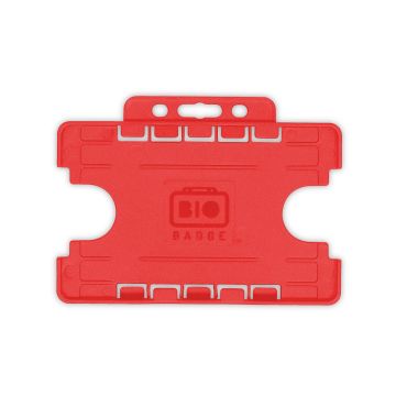 BioBadge Dual-Sided Holders Landscape - Pack of 100 / rot