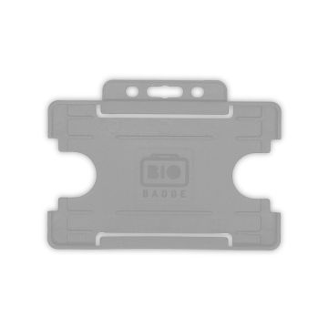 BioBadge Open Faced Holders Landscape - Pack of 100 / grau