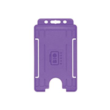 BioBadge Open Faced Holders, Portrait - Pack of 100 / lila