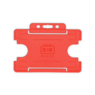 BioBadge Open Faced Holders Landscape - Pack of 100 / rot