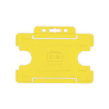 BioBadge Open Faced Holders Landscape - Pack of 100 / gelb
