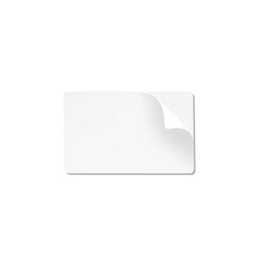 Datacard StickyCard, blanko weiß mit klebender Rückseite (100 Stück)