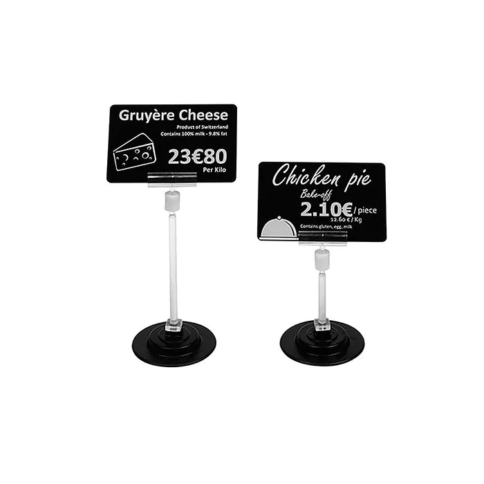 Price tag holder with magnetic base 120 mm high