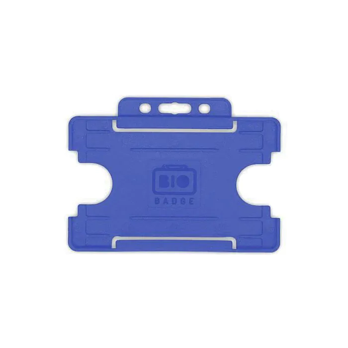 BioBadge Open Faced Holders Landscape - Pack of 100 / blue BioBadge Open Faced Holders Landscape - Pack of 100 / blue