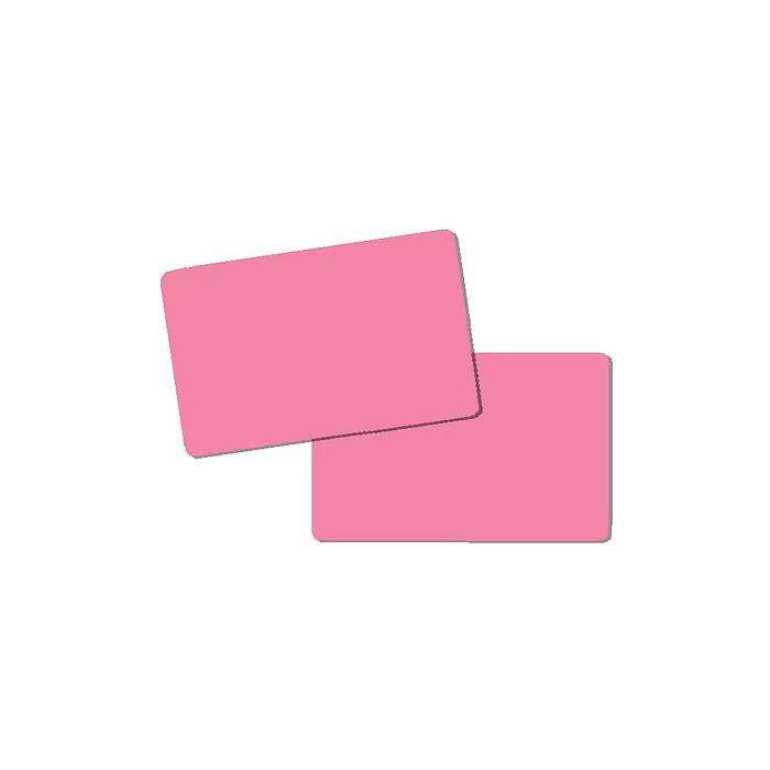 PVC-Karte beidseitig Rosa matt 86 x 54 x 0,76 mm (500 Stück)