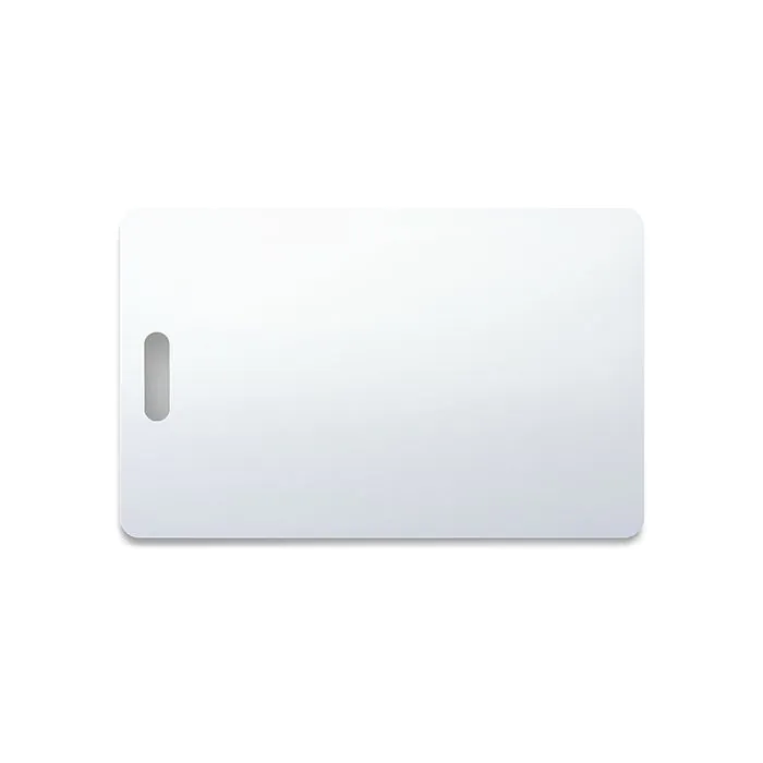 PVC Karte Premium 86 x 54 x 0,76 mm Langloch kurze Seite (500 Stück)