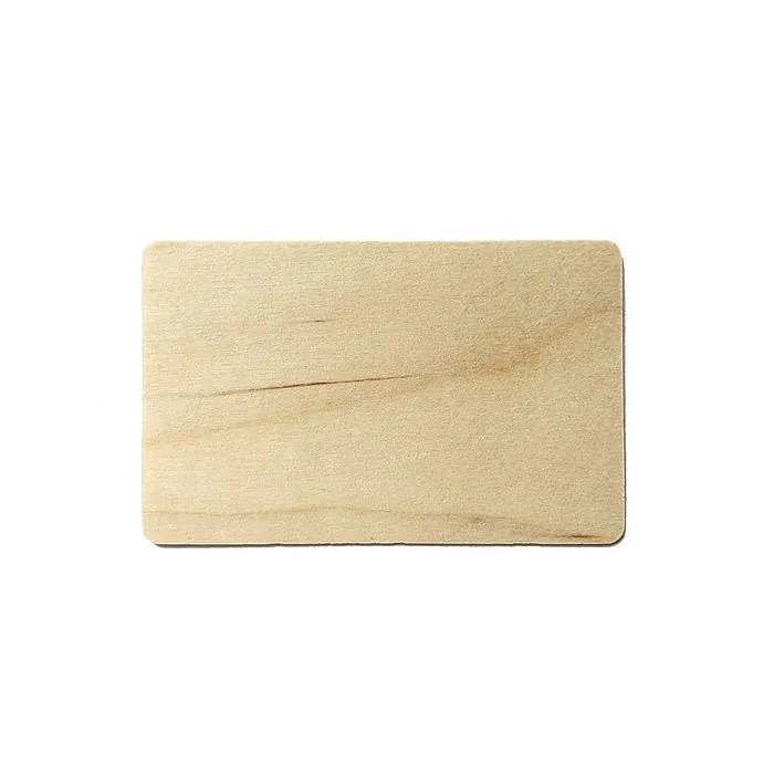 Wooden card, real wood veneer, 86 x 54 x 0.76 mm (500 pieces)