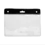 Kartenhalter horizontal Vinyl 77 x 94 mm Farbbalken Schwarz (1) thumbnail