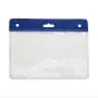 Kartenhalter horizontal Vinyl 77 x 94 mm Farbbalken Navy Blau (1) thumbnail