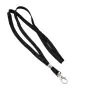 Lanyard flat 10 mm snap hook black - 10 pieces thumbnail