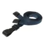 10mm rPET Lanyards With Plastic J-Clip - dkl. blau thumbnail