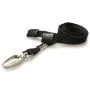 10mm  rPET Lanyards w Metal Lobster Clip - schwarz thumbnail
